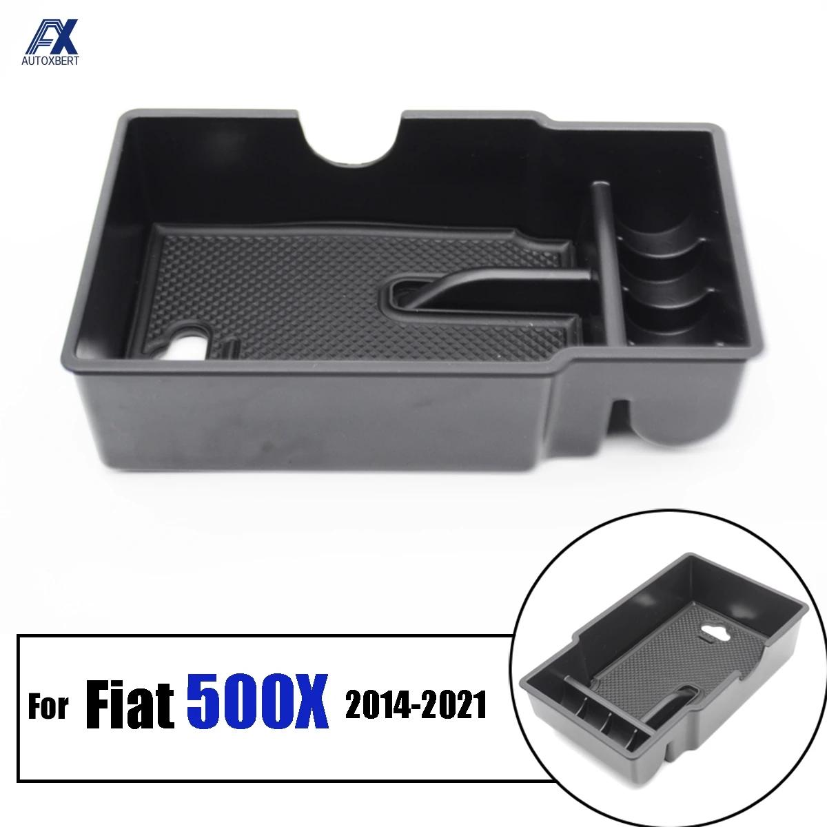 Pour Fiat 500X accoudoir boîte de rangement Console centrale organisateur conteneur plateau gant cas