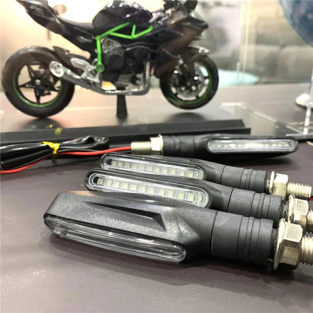 4 pièces clignotants de moto clignotants séquentiels LED clignotant eau qui coule clignotants cligno