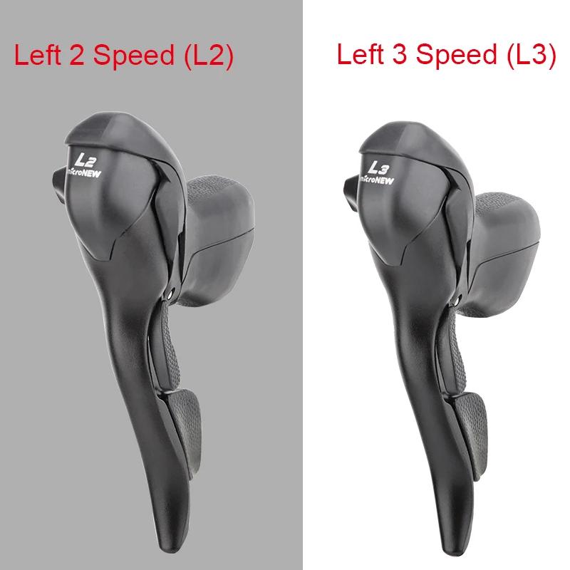 MicroNEW vélo de route manette de vitesse 2*10 vitesses pour guidon 22.2-23.8mm 7/8/9 vitesses doubl