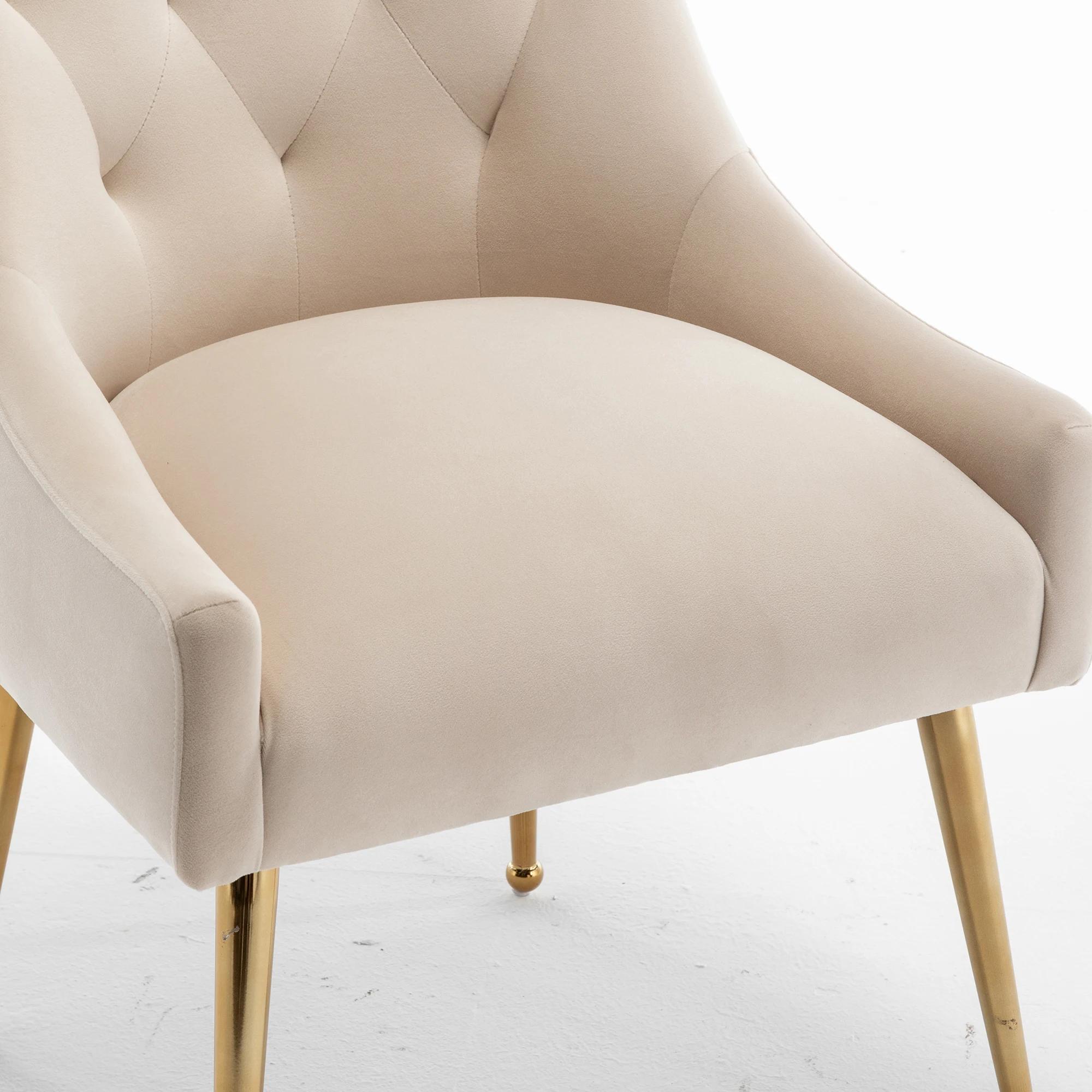 SEYNAR-Ensemble de 2 chaises de salle à manger modernes, chaise d'appoint avec dossier touffeté et n
