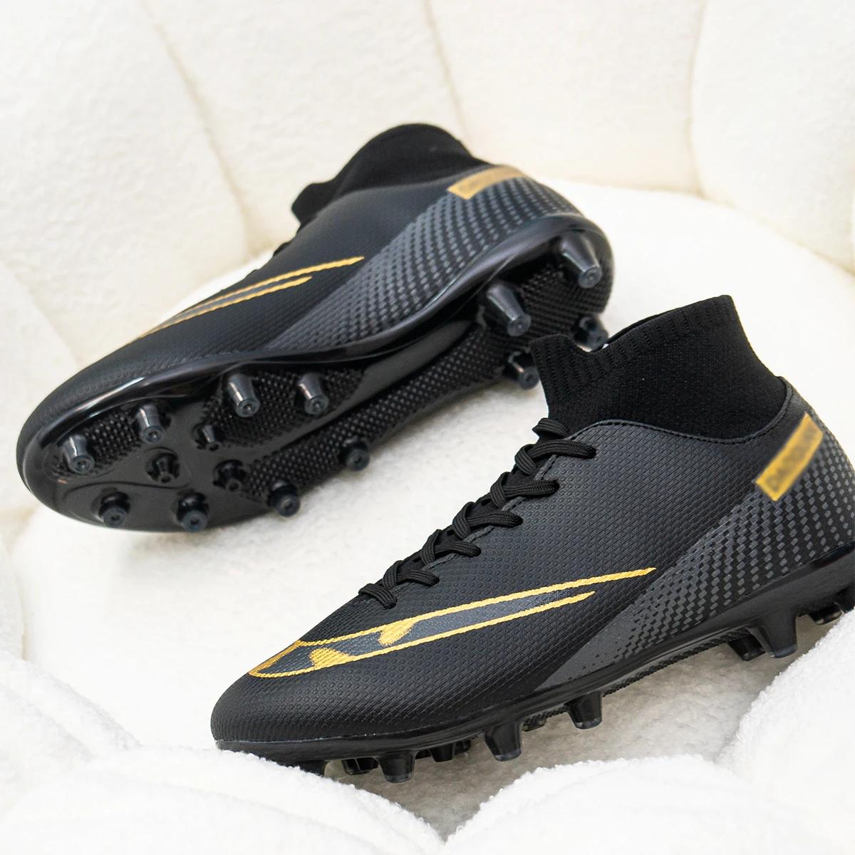 Chaussures de football montantes premium FG longues goujons et goujons courts TF, adaptées aux homme