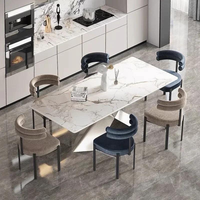 Chaise à dossier demi-périphérie, design d'inspiration italienne, parfaite pour la maison, les salon