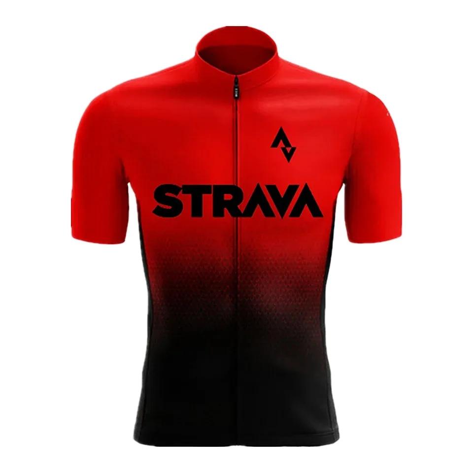 2024Strava Pro équipe de vélo à manches courtes Maillot Ciclismo hommes Maillot de cyclisme ensemble