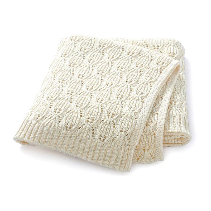Tricot bébé couverture coton 90*70CM enfant en bas âge lange d'emmaillotage doux Plaid nouveau-né ga