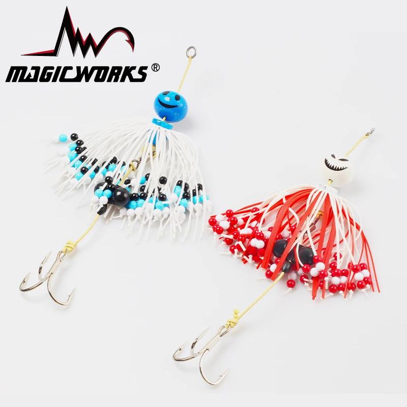 MAGIC WORKS – leurre métallique en caoutchouc Tairubber, 100g, 140g, 180g, jupe en caoutchouc, poiss