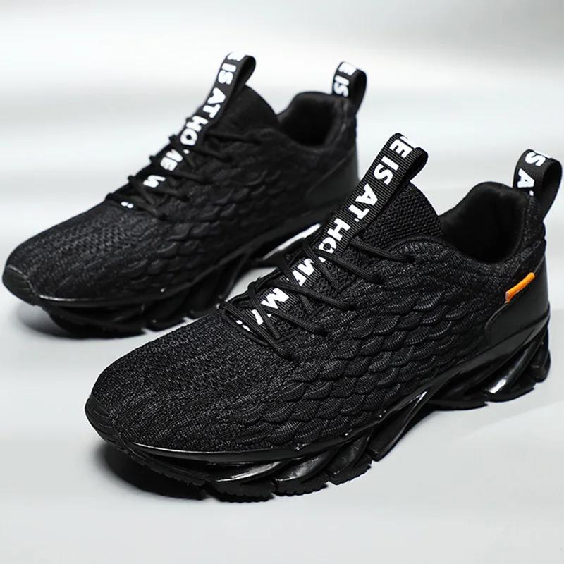 Chaussures de course coordonnantes respirantes pour hommes, à la mode, légères, à lacets, résistante