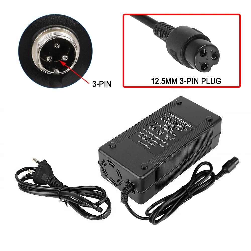 Chargeur de batterie lithium 54,6V2A pour vélo électrique, trottinette électrique, batterie Li-ion a