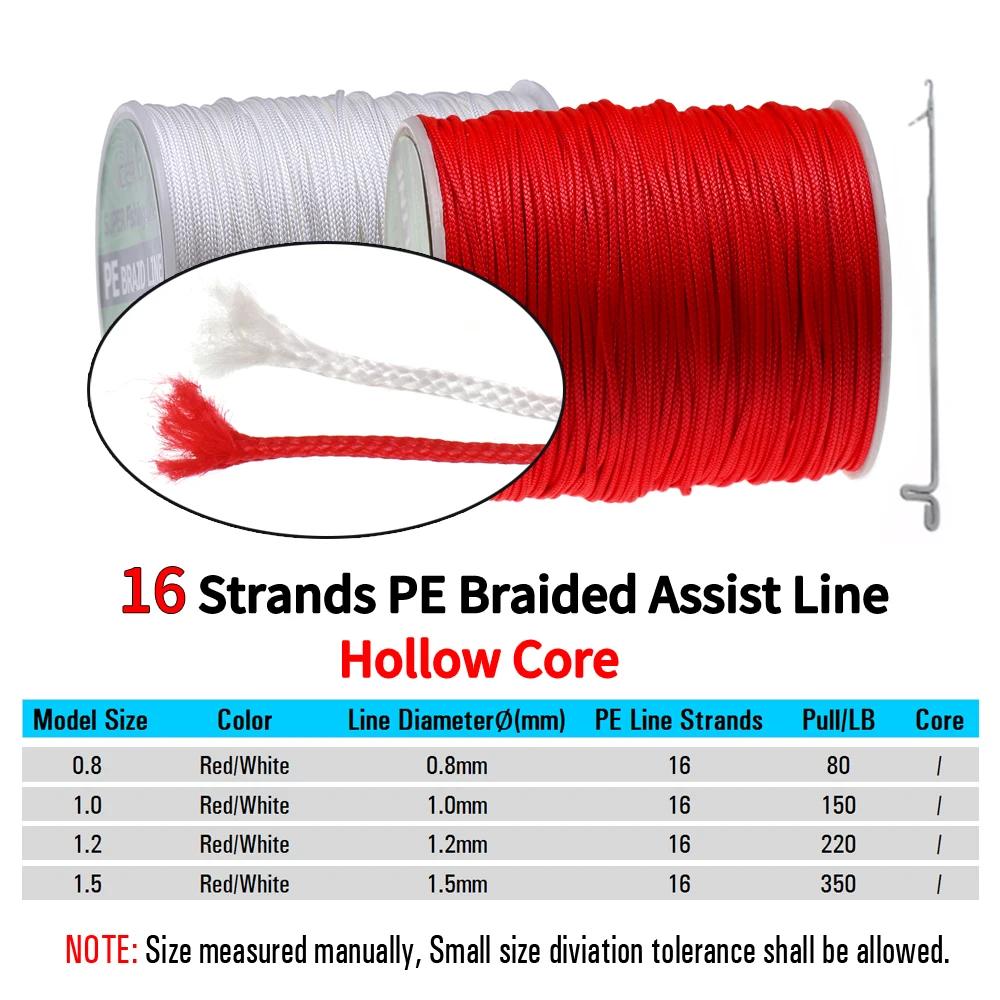 Elllv 100 mètres/bobine PE tressé ligne d'assistance pour la pêche en eau salée gabarits crochet pêc
