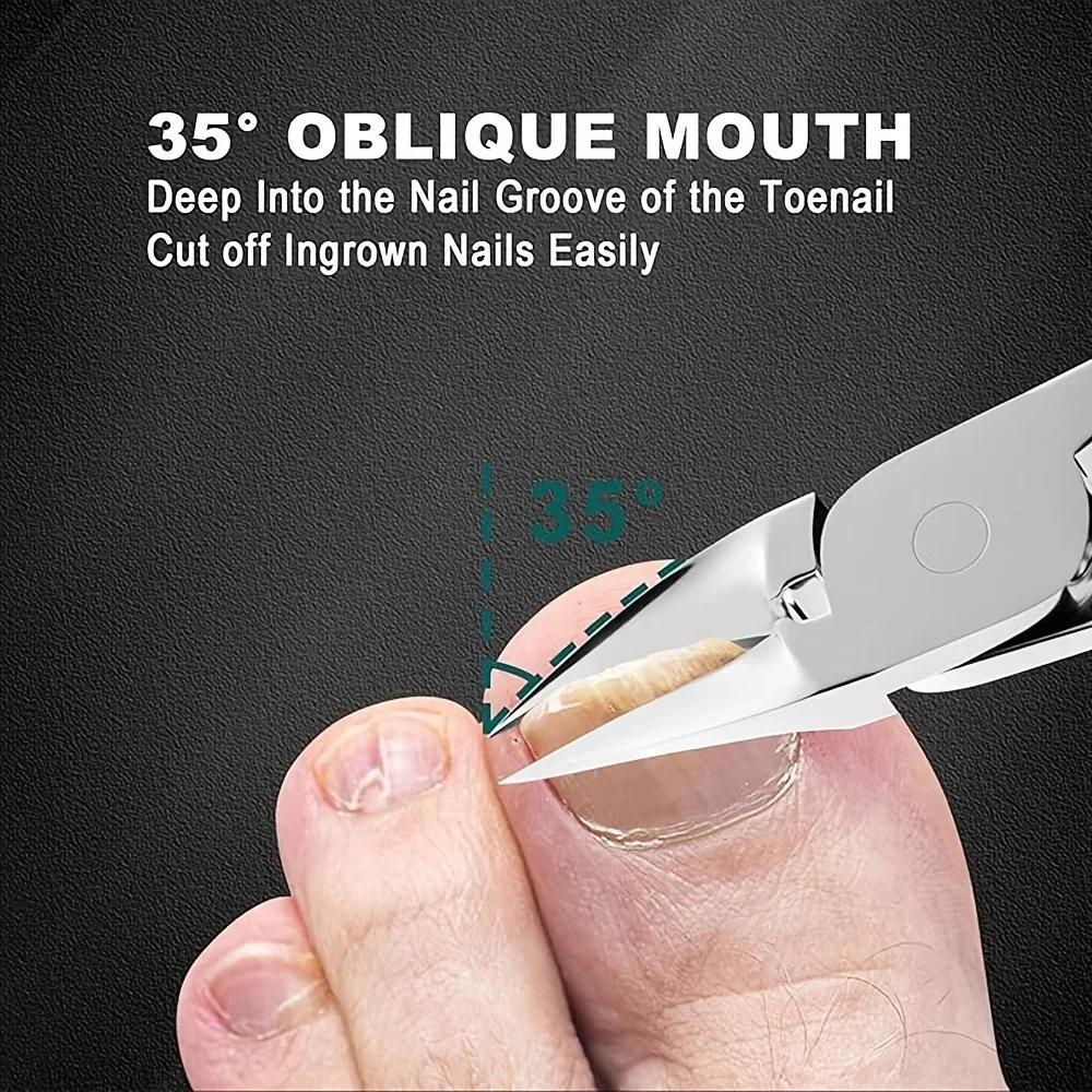 Coupe-ongles épais et orteils pour personnes âgées, ensemble de 4 pièces, Extra Large, ouverture à l