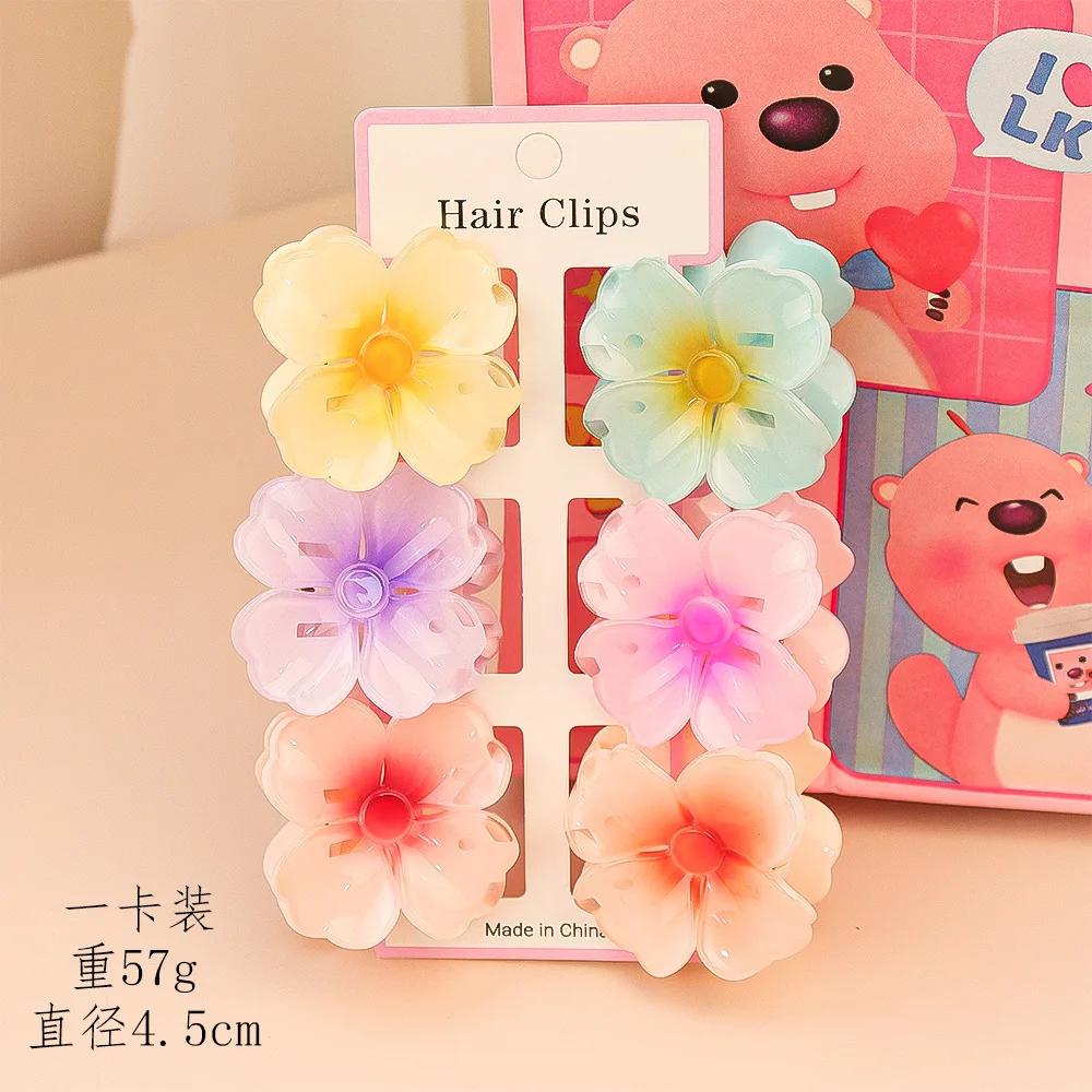 Petites pinces à cheveux transparentes colorées pour femmes, pince à cheveux, épingle à cheveux, cor
