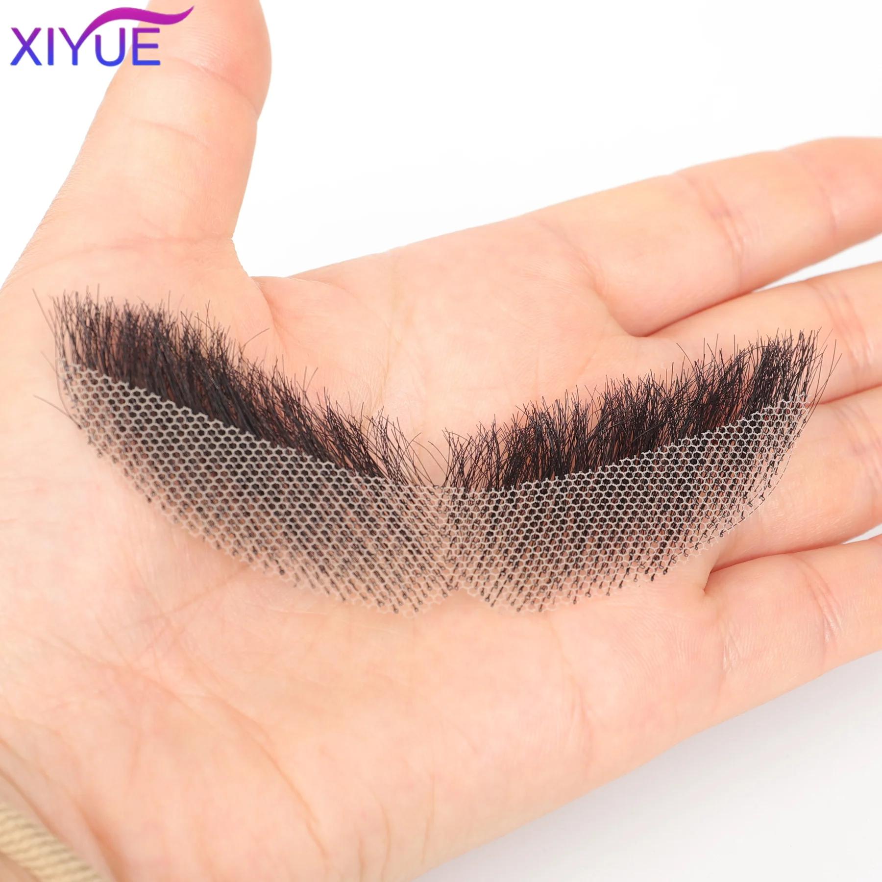 XIYUE barbe en dentelle synthétique fausse moustache pour hommes moustache faite à la main par des v