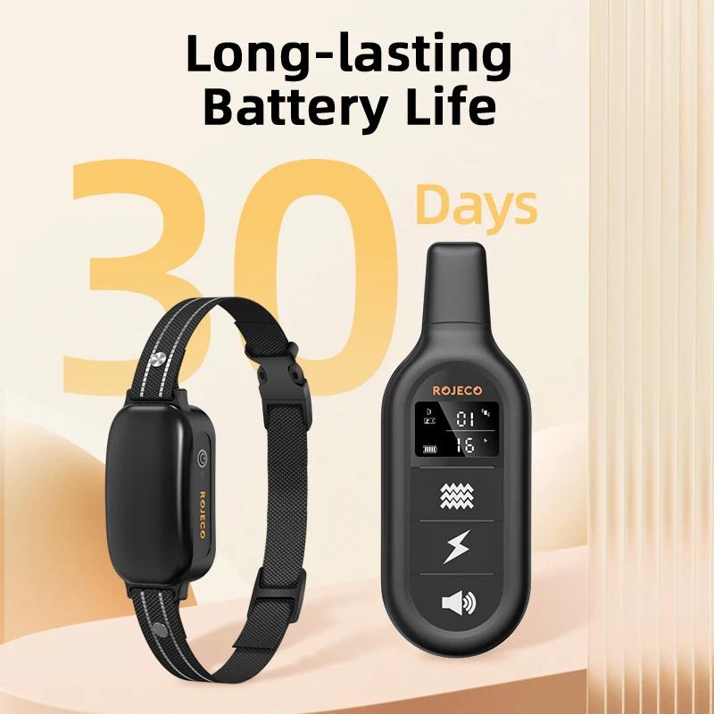 ROJECO collier d'entraînement électrique pour chien 3300 pieds, télécommande IPX7, vibrateur étanche