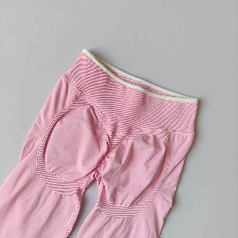 Pantalon de Yoga taille haute pour femmes, Compression abdominale, couleur contrastée, Fitness, serr