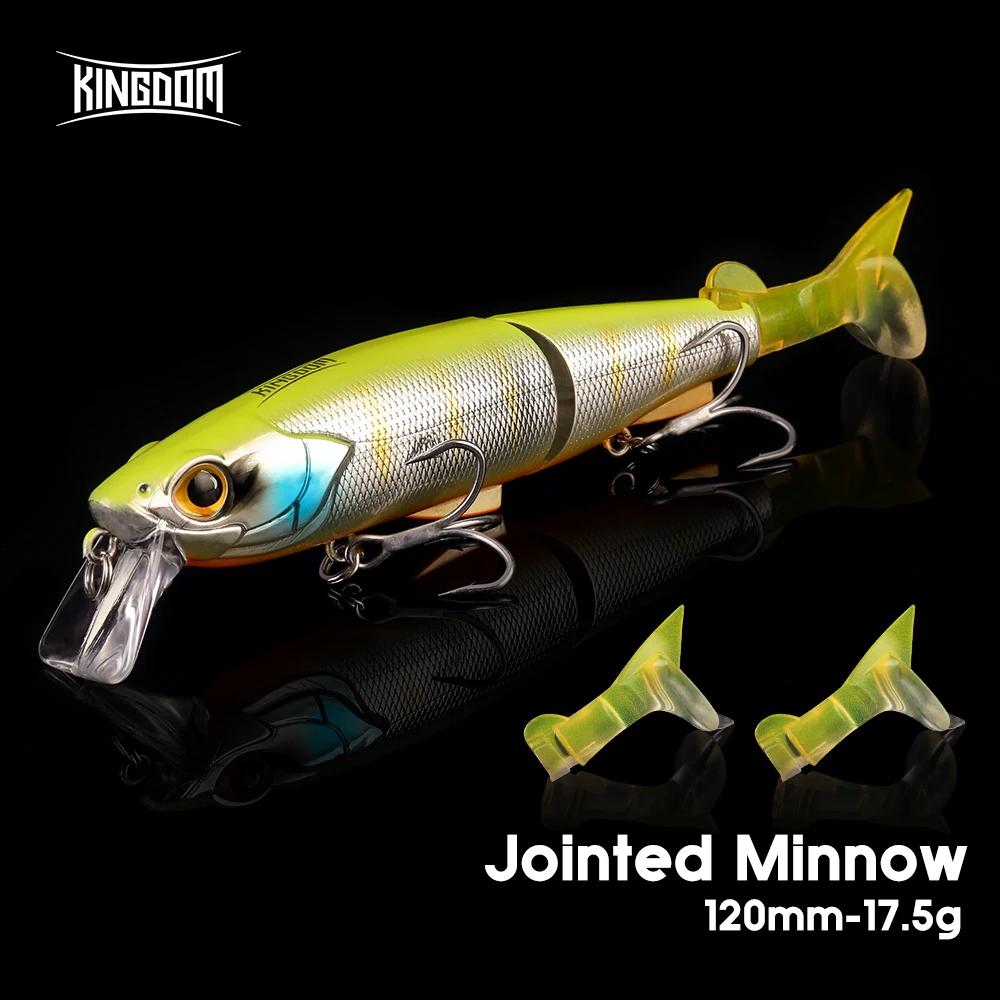KINGDOM leurres méné multi-articulés 120mm 17.5g Surface flottante appâts durs méné Swimbait truite 