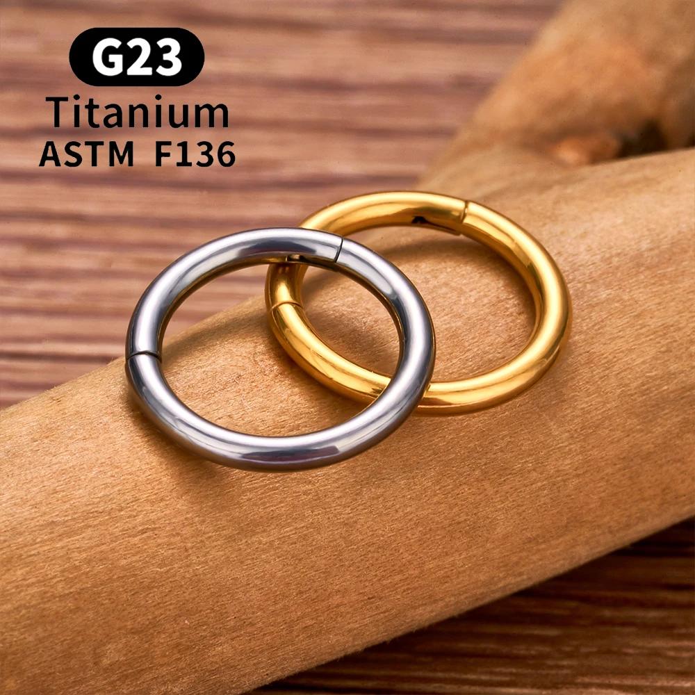 10/50 pièces ASTM F136 titane nez anneau articulé Clicker Segment Septum cerceau femmes hommes oreil