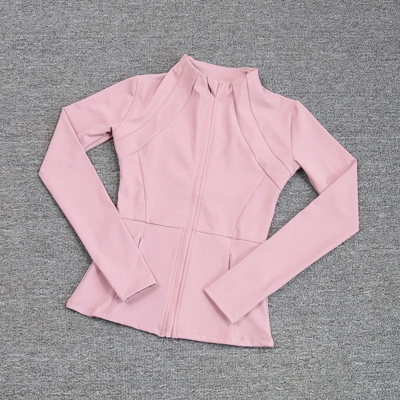 Manteau sport femmes slim manches longues - Chemise yoga course rapide Pilates fitness vêtements