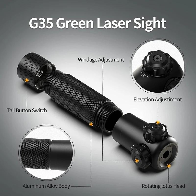 Lunette de visée Laser rouge/vert, réglage sans outil, portée de fusil à points verts avec support P