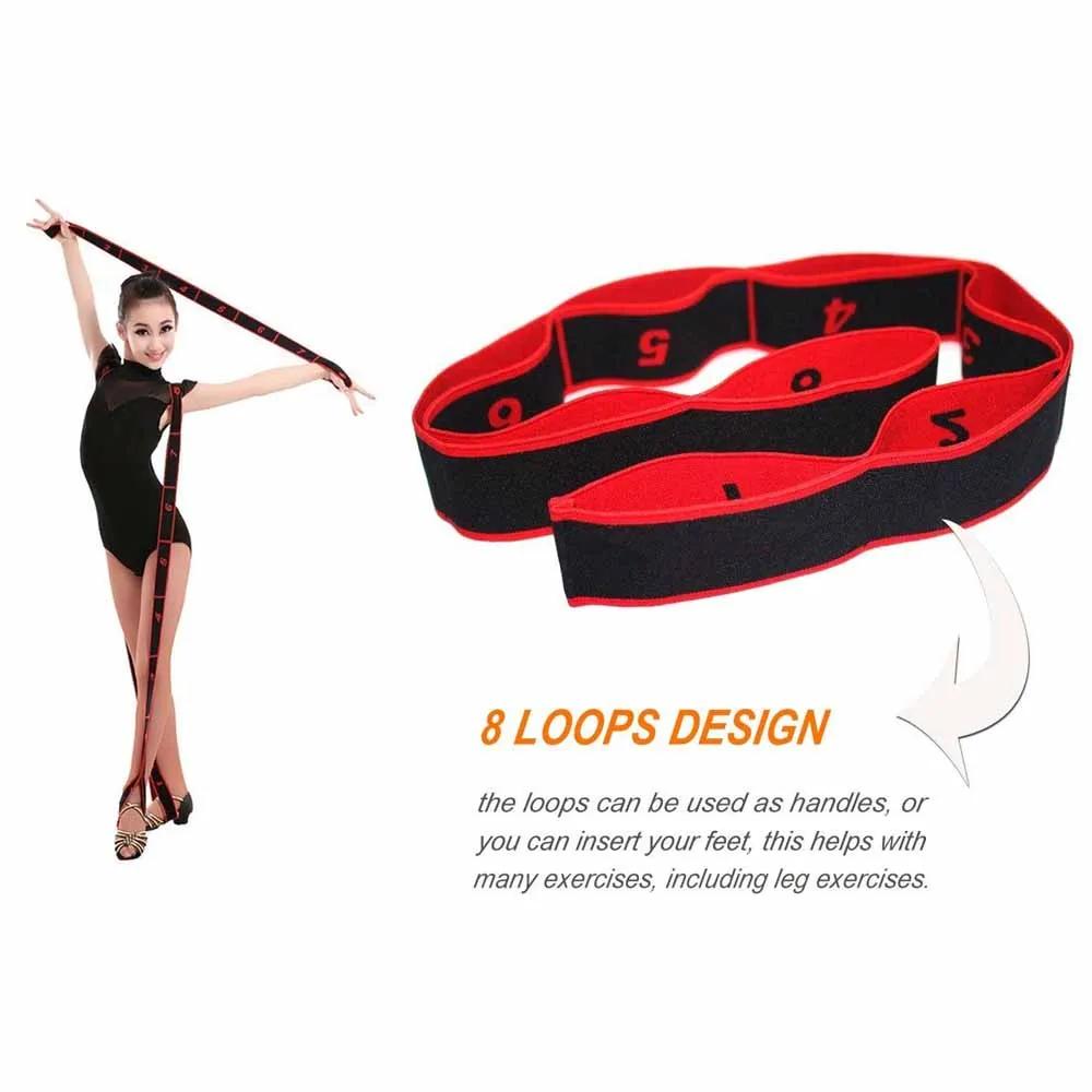 Yoga tirer sangle ceinture fille élastique danse latine étirement bande boucle Yoga Pilates GYM Fitn