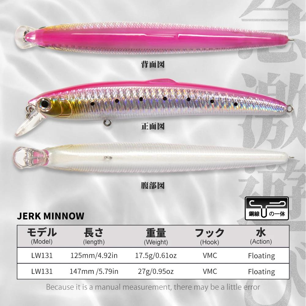 Hunthouse Saruna vairon 90 & 125 & 147mm leurre flottant Wobbler appât Jerkabit leurre pour la pêche