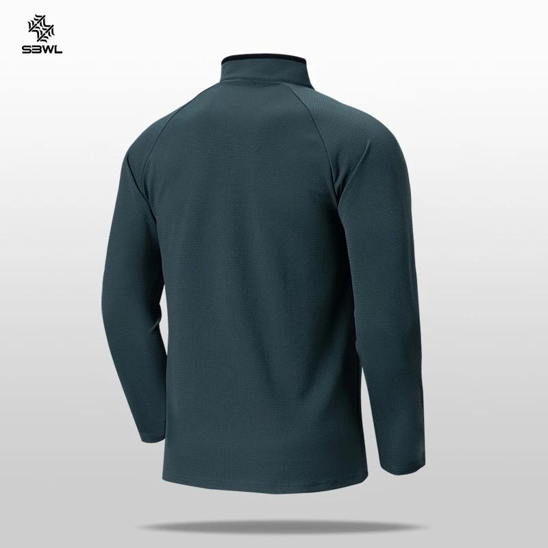 SBWL nouveau haute qualité gaufre plaid automne hiver avec chaud à manches longues T-shirt mode spor