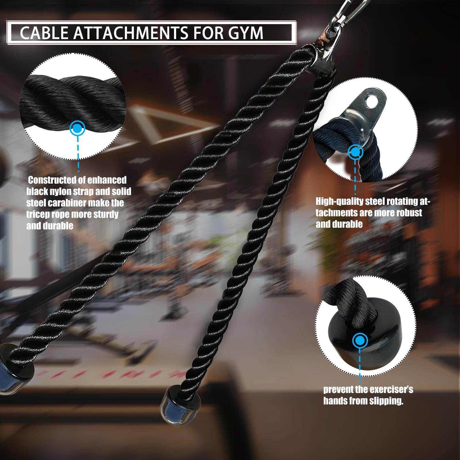 Corde longue pour triceps, 1 pièce, accessoire de rêve, 120/150/180cm, pour musculation et exercice 