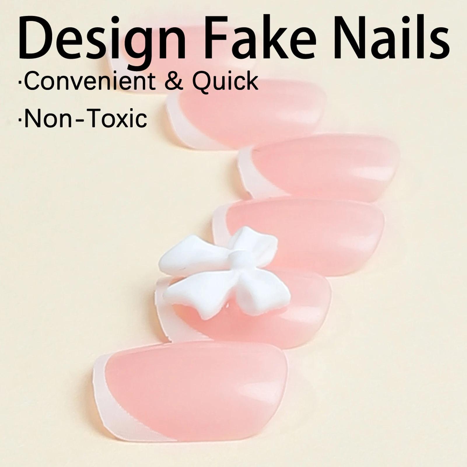Conseils français pour ongles à pression, longue durée, élégants, artificiels, manucure, Art pour la