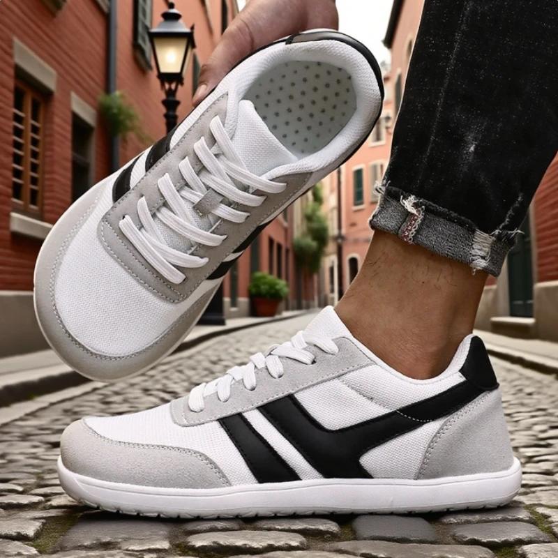Nouvelle mode chaussures pour hommes à bout large unisexe course en plein air zéro goutte baskets dé