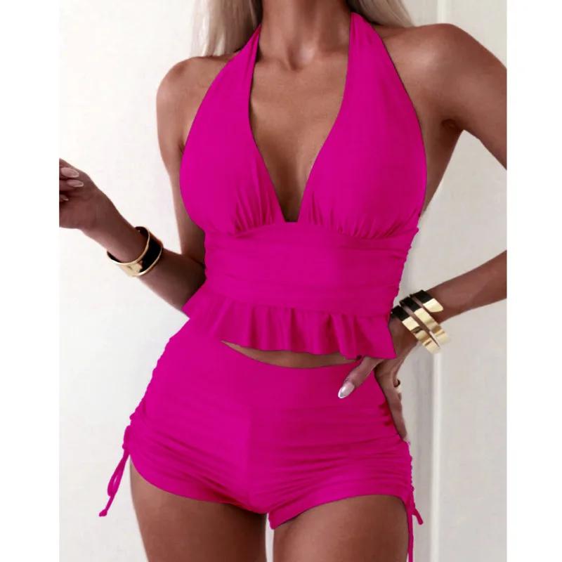 Maillots de bain d'été Tankini ensemble maillot de bain pour femme Push Up pour plage vêtements de n