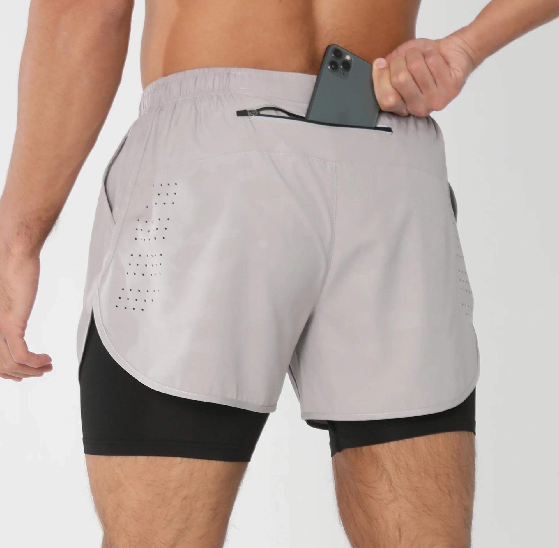 Shorts de course pour homme, pantalons de sport pour la gym et le fitness, shorts d'entraînement à s