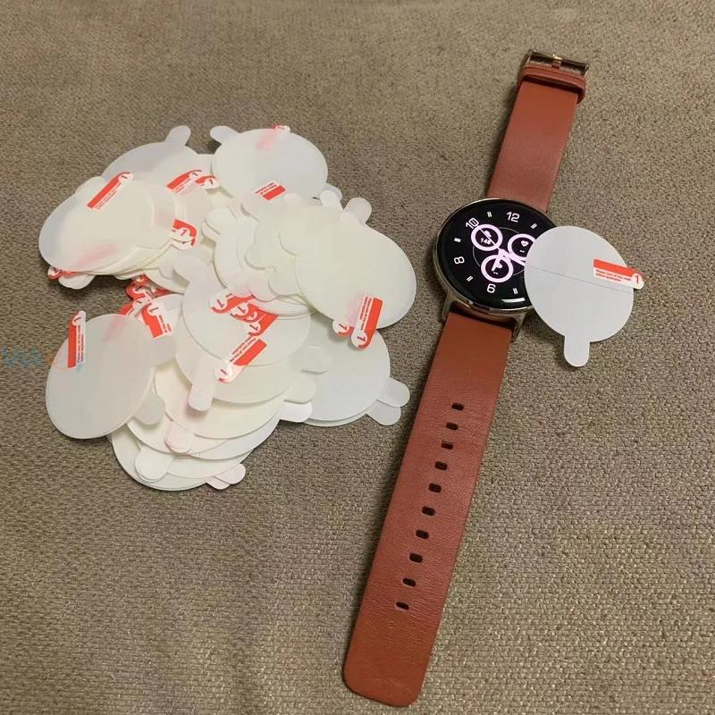 Protecteur d'écran souple en Hydrogel TPU, 500 pièces, pour montre intelligente, diamètre 35mm 34mm 