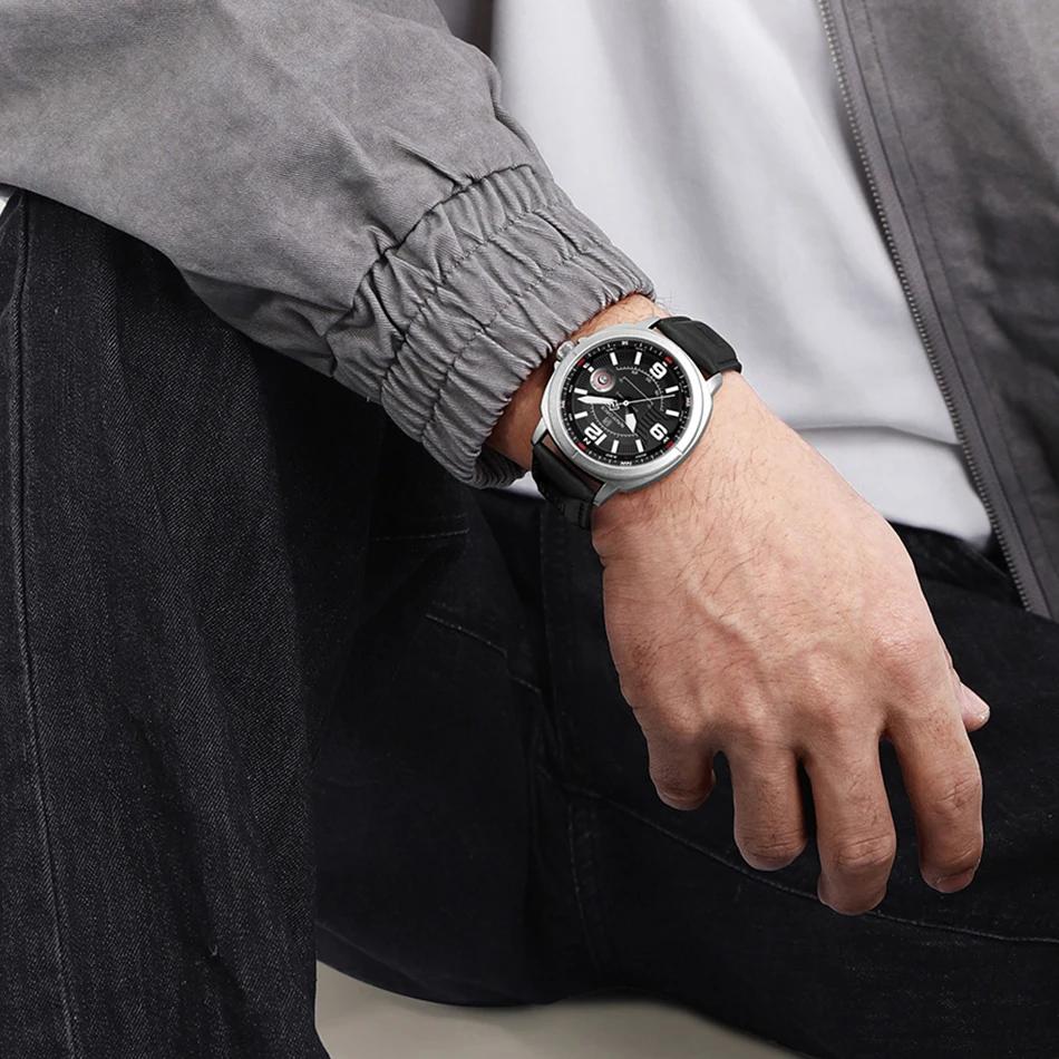 NAVIFORCE marque hommes montre à Quartz de haute qualité bracelet en polyuréthane calendrier mâle mo