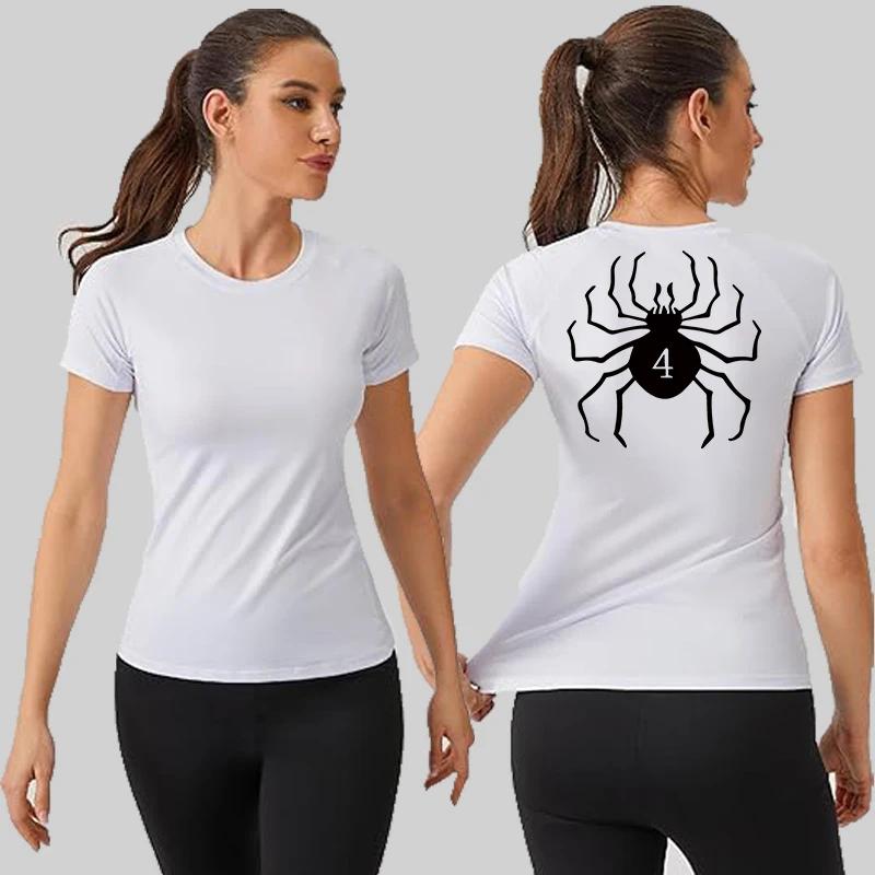 Chemise compression femme imprimé graphique été athlétique manches courtes baselayer séchage rapide