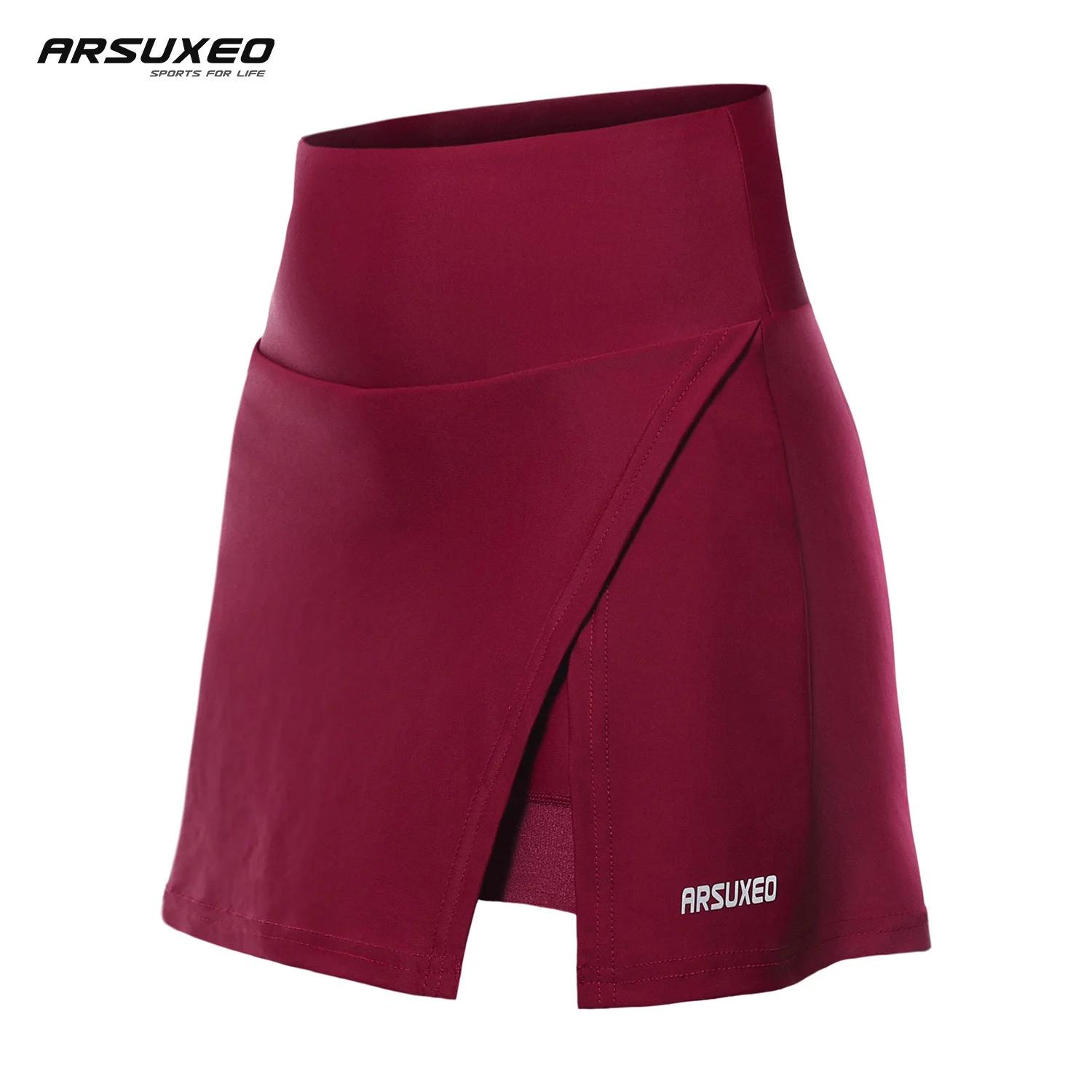 Short cyclisme ARSUXEO D315 femme - Jupe-culotte confortable pour tennis, golf, yoga et fitness