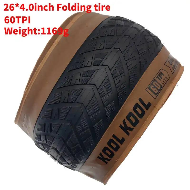Nouveau JILUER 26x4.0 pneu de vélo vélo de neige demi chauve vélo gros 26 pouces pneu pliant cyclism
