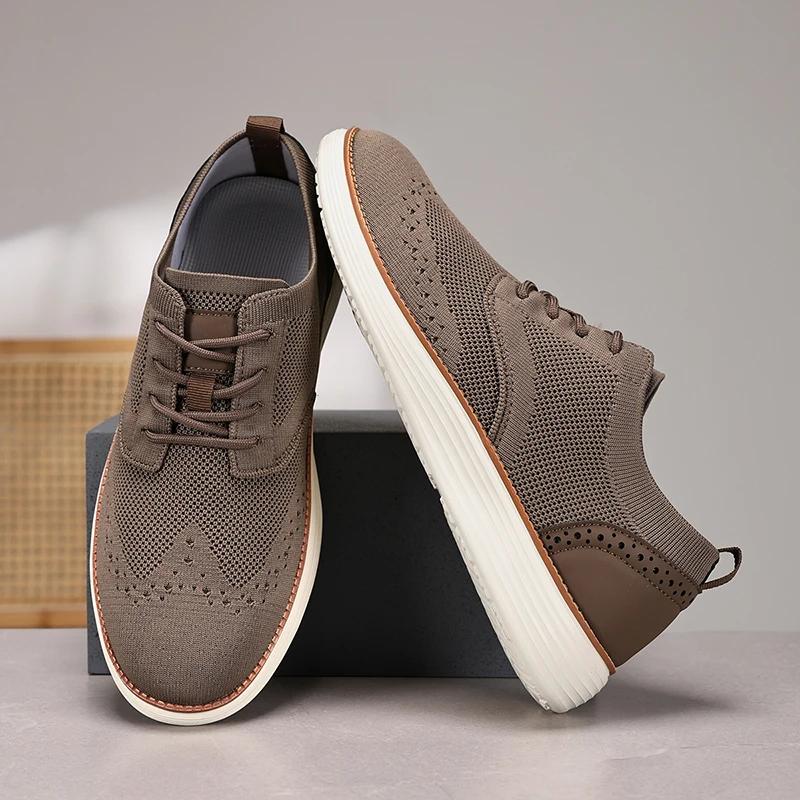 Baskets habillées à la mode pour hommes, chaussures de marche décontractées, Oxfords d'affaires, con