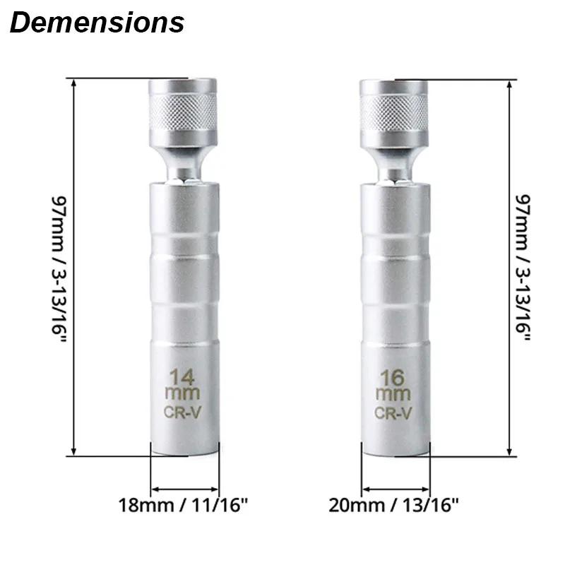 Adaptateur de clé à douille de bougie d'allumage 14mm 16mm, Kit de réparation de remplacement, coupl