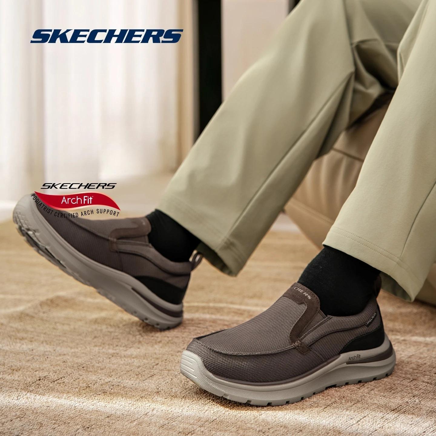 Skechers – chaussures décontractées pour hommes, mocassins respirants, baskets légères et confortabl