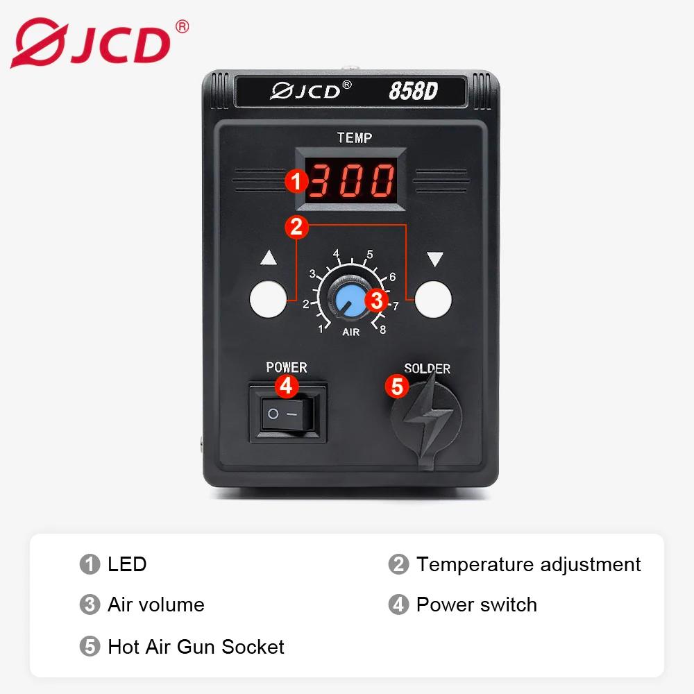 JCD pistolet à Air chaud 858D 700W BGA Station de soudure de retouche Station de pistolet à Air ther