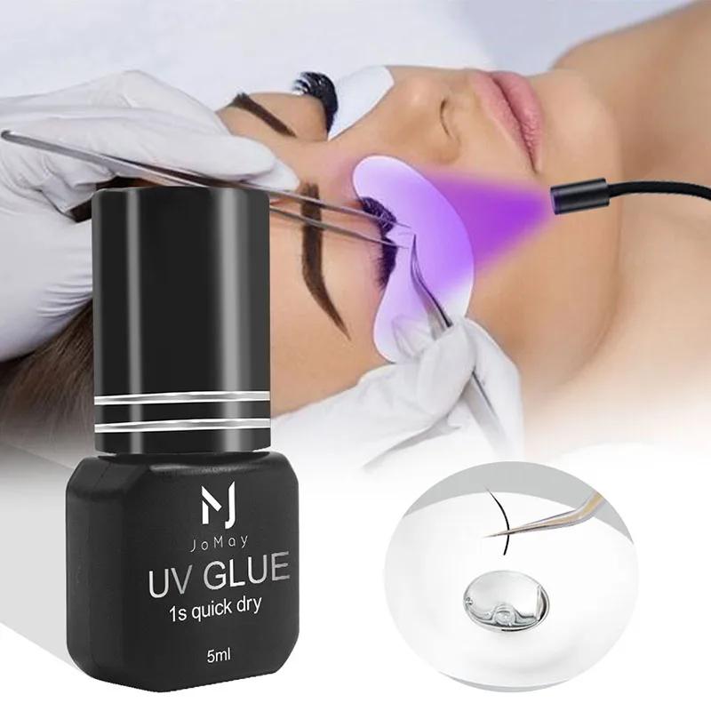 Chaîne MAY-Ensemble de Colle UV pour Extension de Cils, Lampe UV Adhésive 1S, vaccage Rapide, Longue