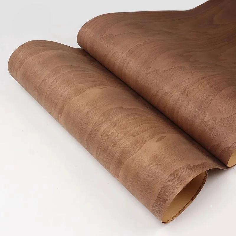 Plaquage en Bois Naturel pour Cave à Vin et Décoration de la Maison, Brochure Noire, 58x250cm, T0.25
