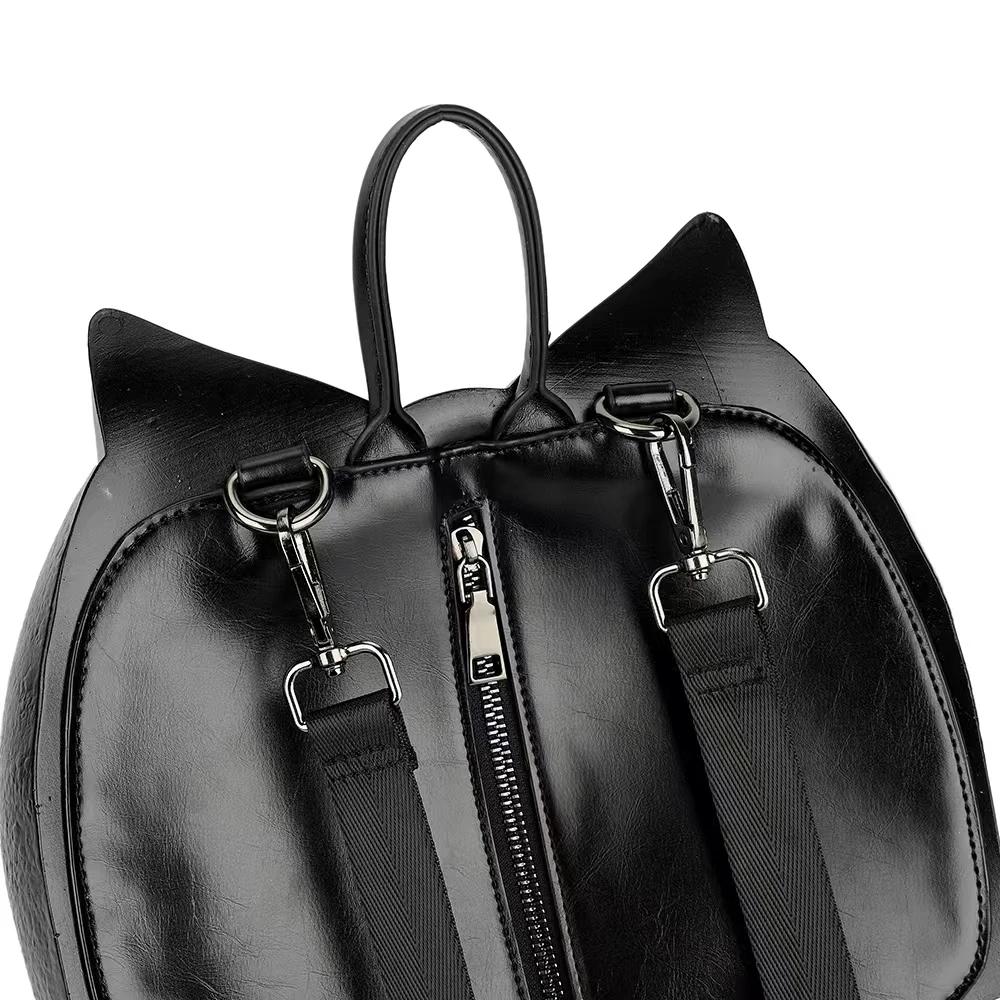 Sac à dos gothique noir en forme de chauve-souris pour fille, sac à main d'halloween, sacs de haute 