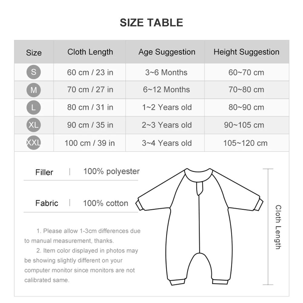 Sac de Couchage Dinosaure pour Bébé de 1 à 4 Ans, Vêtements de Nuit d'Hiver Chauds, 2,5 Tog