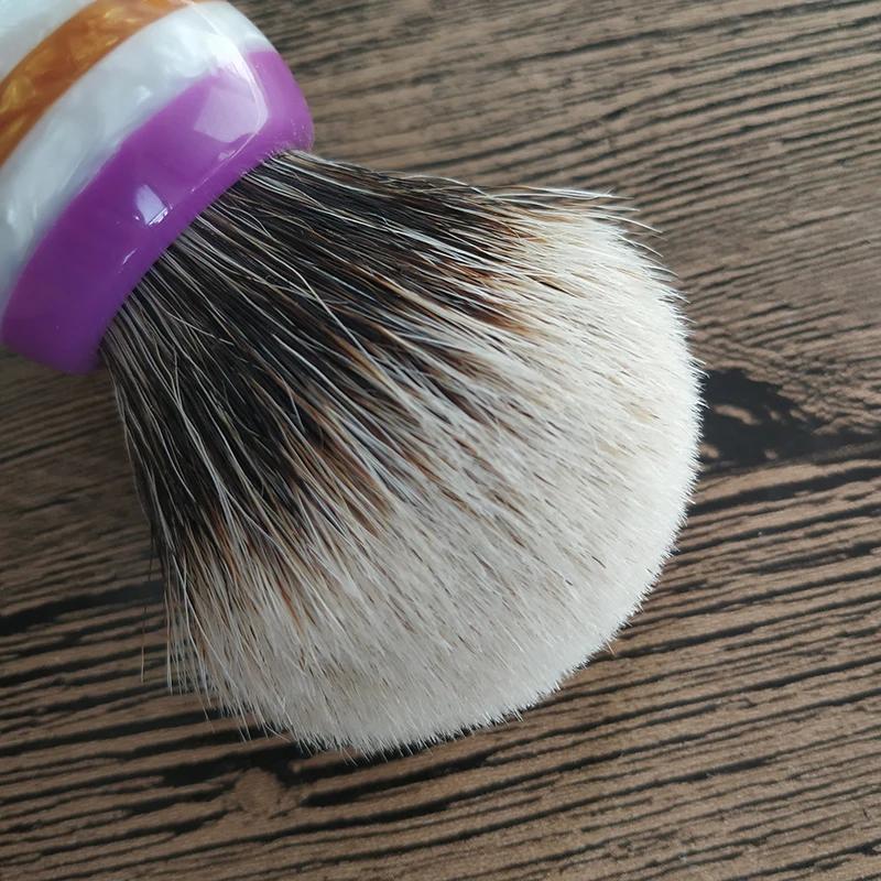 Dscosmetic Coral Manchurian deux brosses à raser en poils de blaireau avec manche en résine pour le 