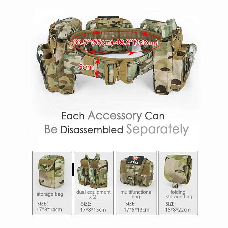 Ensembles de ceintures de combat en plein air, ceintures de service, ceinture utilitaire Airsoft pou