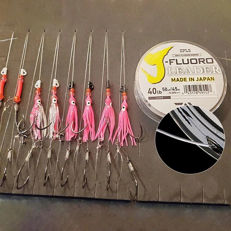 Ligne de pêche Leader en fluorocarbone DAIWAJ-FLUORO-longueur: 50M et 100M, taille: ligne Leader en 