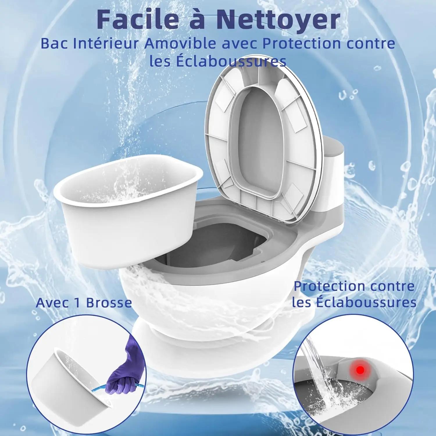 Pot pour Bébé avec Bac Amovible, Facile à Nettoyer, Vrai Son de Chasse, Toilettes d'apprentissage de