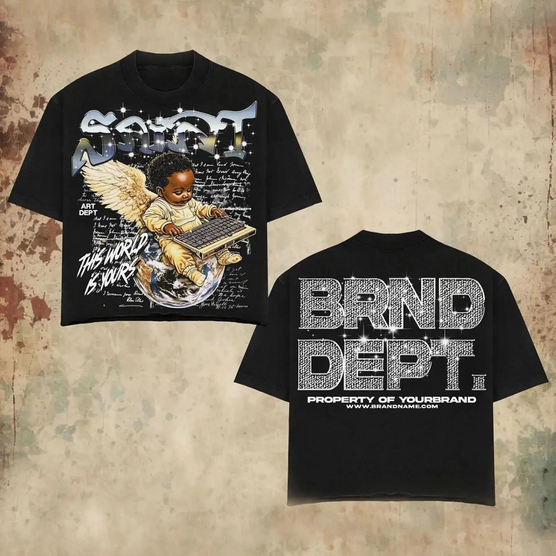 High Street Y2K T-Shirt graphique rétro Hip-Hop Streetwear Tee avec Bold BACK WHEN DESIGN BRND DEPT 