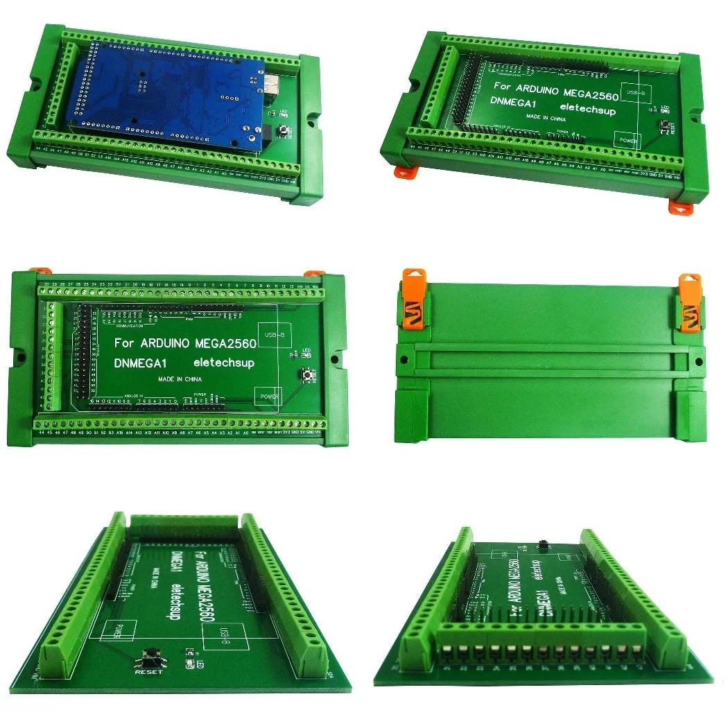 Pour Arduino MEGA2560 R3 Atmega2560 Dev Baord Module adaptateur de bornier à vis monté sur Rail DIN