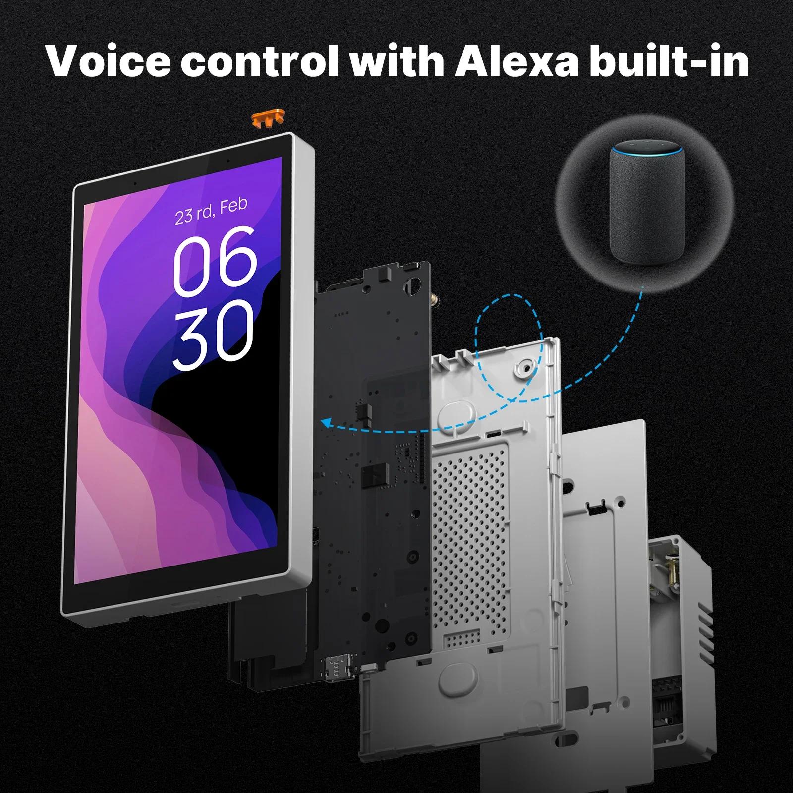 MOES Tuya Wifi Smart écran tactile de 5 pouces panneau de commande central américain commande vocale