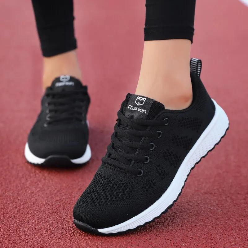 Chaussures de course légères femmes sneakers confortables jogging tennis sport